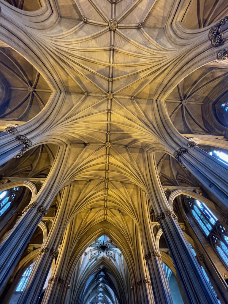 Nave vault, Bristol Cathedral. Photo by JFPenn