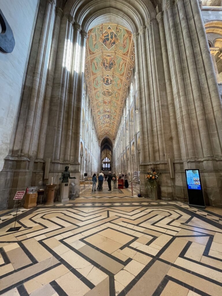 Labyrinth and nave Ely Cathedral Photo by JFPenn